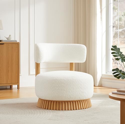 Sillón Moderno Plegable Beige Claro miniatura 6