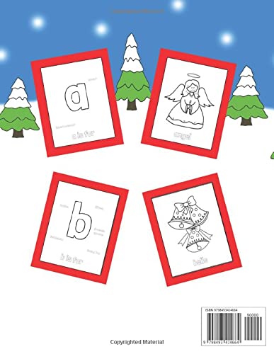 Christmas Alphabet Colouring Book: Festive Activities for Kids Aged 3 - 7, UK Version image 3