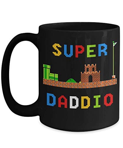 Super Daddio 2018 Pixel 8bit Father_s Day Video Game Player Gaming Team Gamer Black Ceramic Coffee Tea Mug Cup Coffee Mug Funny Cup Tea Gif Super Daddio 2018 Pixel 8bit Father_s Day Video Game Player Gaming Team Gamer Black Ceramic Coffee Tea Mug Cup Coffee Mug Funny Cup Tea Gif