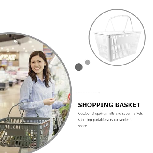 Cesta de plástico resistente COHEALI con asas cómodas para compras y hogar 4