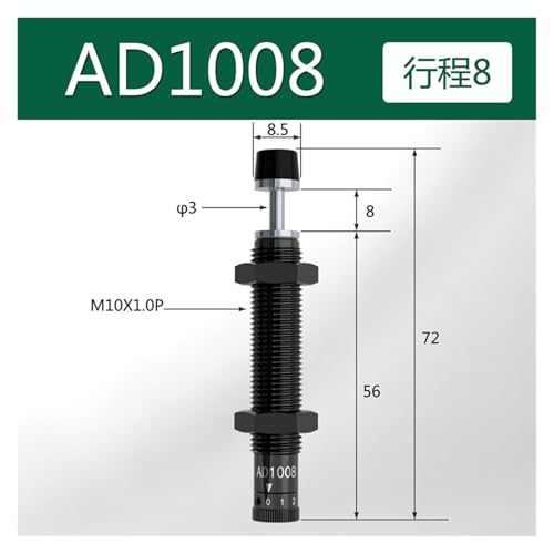 Tampon d'huile hydraulique réglable AD1416 pour stopper les vibrations