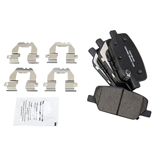 Image of TRQ Performance Rear Brake Pad and Rotor Kit Ceramic G-Coated Compatible with 2019-2024 Hyundai Palisade 2019-2020 Santa Fe 2020-2024 Kia Telluride