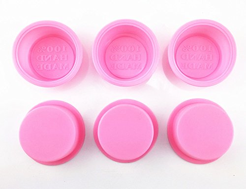 Yueton 6Pcs Mini Cute 100% Handmade Silicone Diy Soap Mold Craft Art Making Mould (Round) #TOP2