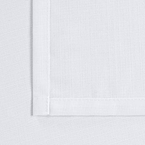 BGment Natural Linen Look Semi Sheer Curtains for Bedroom, Grommet Light Filtering Casual Textured Privacy Opaque Sheer Curtains for Living Room, 2 Panels (Each 42 x 45 Inch, White) by BGment - Image 6