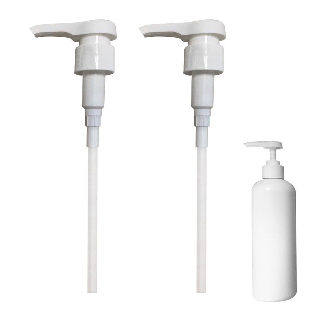 2 Bombas dosificadoras de 1 l de Jarabe para Best Body Nutrition, dispensador de sirope, Reutilizable, Accesorio de Bomba, champú, Botella de Rosca de 30 mm,Bomba para Recipiente con Rosca 28/410