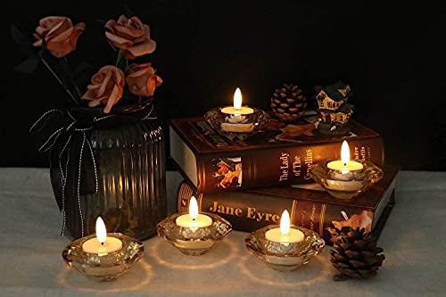 Wondise Valentines Decor Battery Operated Flameless Tea Lights With Timer, 12 Pack Realistic 3D Wick Votive Candles For Dating Wedding Decorations #TOP6