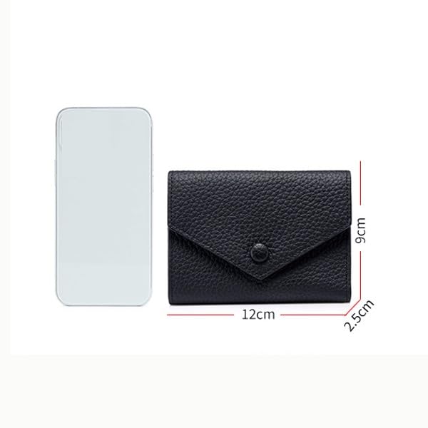 Genuine Leather Women Wallet Female Coin Purse Short Money Bag Designer Card Small(Black)2