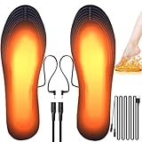 🔥【Sicher und Energiesparend】: Einlegesohlen beheizbar Energiesparender Umweltschutz, Niedrige Spannung, sicher und energiesparend. Elektrischer Heizdraht aus Kohlefaser erwärmt die Einlegesohle für gleichmäßige Erwärmung, hohe Wärmeübertragungseffizienz, schnelle Erwärmungsgeschwindigkeit, weich und komfortabel. Sohlenwärmer Für bessere Heizfunktion empfehlen wir die Akkus ab 2000mAh zu benutzen.