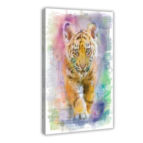 Affiche aquarelle animaux de la savane pour deco chambre enfant 61x91
