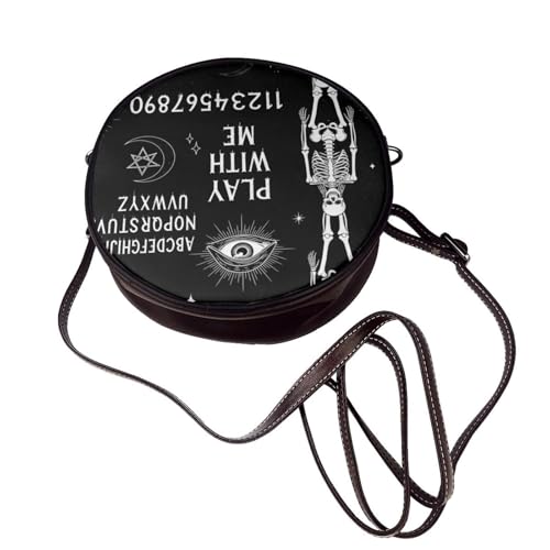 Elegant Leather Crossbody Handbag for Women, Stylish Round Shoulder Bag4