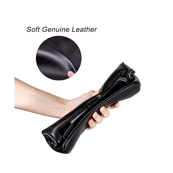 DOB SECHS Crossbody Bag Purses for Women Genuine Leather Shoulder Bag Small Cross Body Black Travel Cell Phone Purse Wallet - Image 7