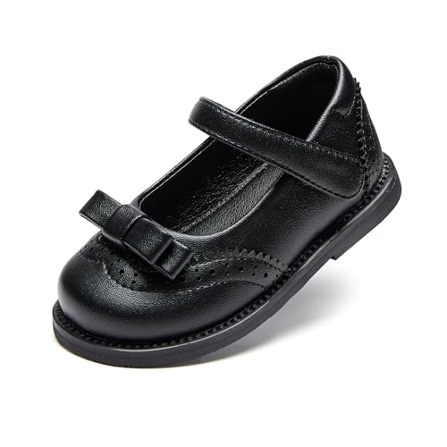 Image of PHIRAMIN Toddler Girl Mary Jane Student Oxford Shoes-Little Girl School Uniform Shoes for Wedding Party