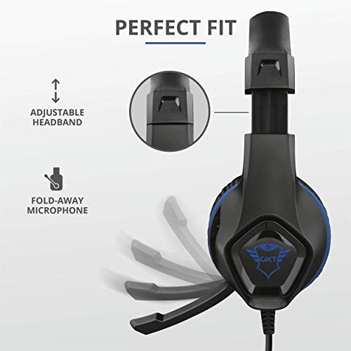 Trust-Gaming-Cascos-PS4-PS5-GXT-404B-Rana-Auriculares-Gamer-con-Microfono-Plegable-y-Corto-y-Diadema-Ajustable-Cable-de-2-m-para-Playstation-4-5-Azul