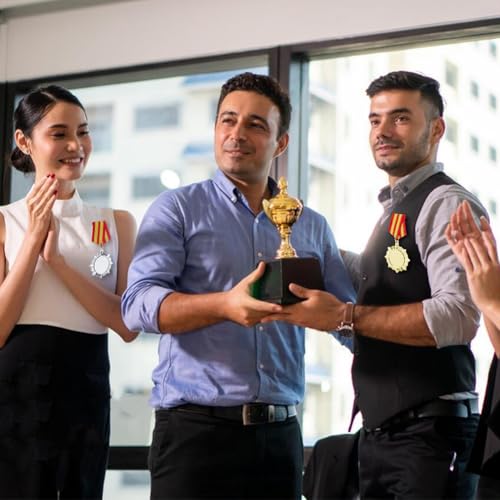 SUPERFINDINGS 6PCS 3 Colors Blank Award Medals with Pin Costume Badge Medal Alloy Winner Medals 1st 2nd 3rd Place Medals Make Your Own Medals Gifts for Games Sports Competitions