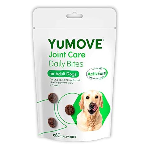 YuMOVE Daily Bites For Adult Dogs | Joint Supplement for Dogs, with Glucosamine, Chondroitin, Green Lipped Mussel | Aged 6-8 | 60 Chews Cover