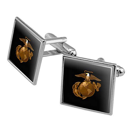 Set de mancornas Eagle Globe Anchor USMC Plateado miniatura 1