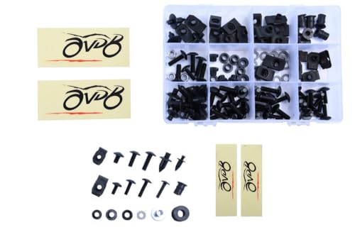 Kit visserie carénages M5 M6 noir anti-vibration pour KAWASAKI ZX6R 98-02