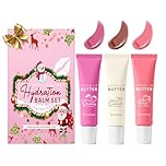 3 Pack Tinted Lip Butter Hydration Balm, Long Lasting, Moisturizing Lip Balm, Moisturizing Lip Balm for Shine & Hydration,Smooth Non-Stick Glossy Finish,Lipsticks for Women