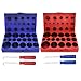 826 Pieces O Ring Kit, SAE & Metric Sizes, Nitrile-70A, Rubber Seals O Rings & 4 Pieces Orings Remover Tools in a Storage Case, for Faucet, Plumbing, Automotive (Red & Blue Case)