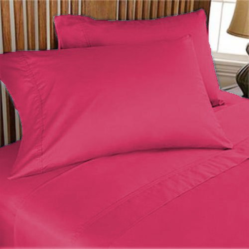 2 piezas de fundas de almohada de algodón egipcio macizo 600 TC King 50 x 90 cm y color rosa