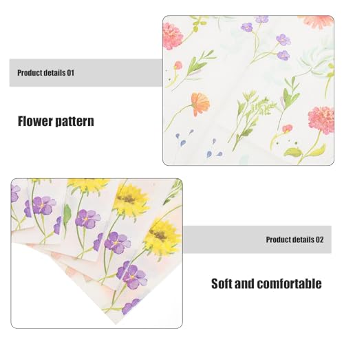 Servilletas de papel Cabilock suaves y absorbentes con flores para cumpleaños 3