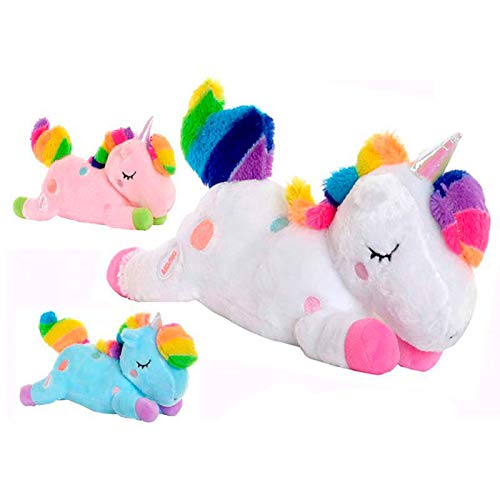SSK superskunk Peluche Unicornio Tumbado con Luces LED Pilas NO Incluidas