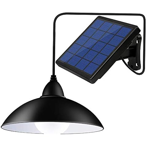 Bemexred Solar Lights Outdoor/Indoor,Remote Control Solar Powered Pendant Lights IP65 Waterproof,Auto On/Off Hanging Shed Lamp Dusk to Dawn for Barn Gazebo Storage Room Balcony Chicken Coop Cover