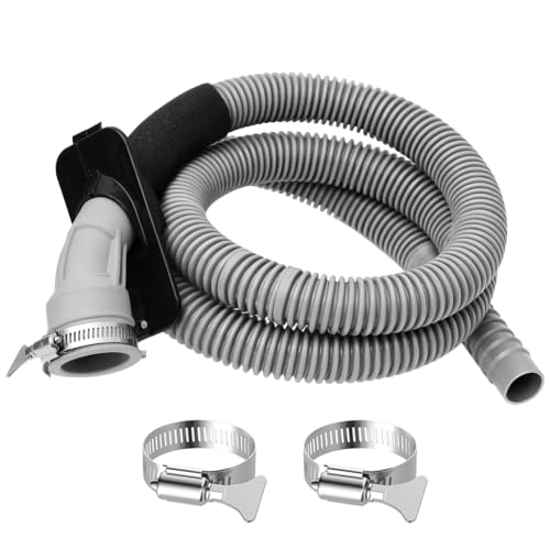 Image of DC97-18682D, DC97-18682C Washer Drain Hose - Compatible with Samsung | Replaces DC97-18682A DC97-18682E DC97-18682B DC67-00808A DC61-03947A, Fits WA50M7450AW WA45T3200AW WA45H7000AW Drain Hose