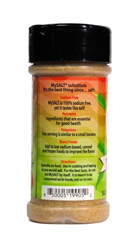 Image of My Salt MySALT Heat Wave Salt Substitute - Free with a Little Bite Great on Pizza, Beef, Poultry, and Anything That Needs 85 grams 3 Ounce