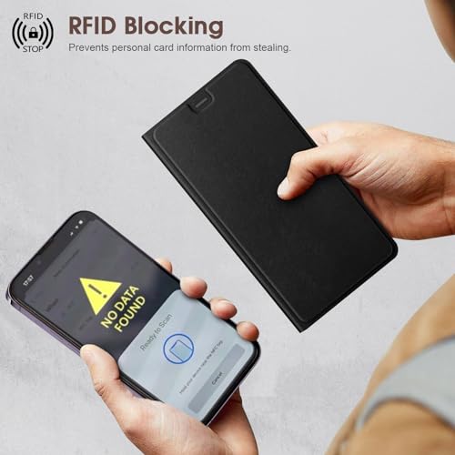 Fintie Case Compatible for 6.13" Onyx BOOX Palma, [RFID Blocking] PU Leather Flip Wallet Case with Card Slot Holder Kickstand Magnetic Closure Shockproof Cover, Black by FINTIE - Image 6