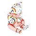 Gaeirt Reborn Baby Doll, 25 cm Vinile Bambola realistica Baby Doll Vinile Bambola Reborn con Vestiti Colorati per Regalo di Compleanno(Q10-025)
