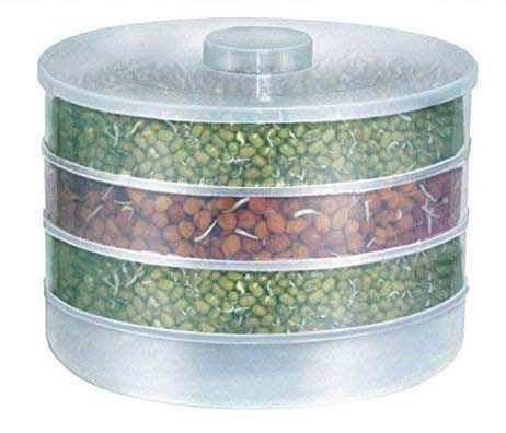JRM JN-STORE's Sprout Maker | Plastic Sprout Maker Box | Hygienic Sprout Maker with 4 Container | Organic Home Making Fresh Sprouts Beans for Living Healthy Life Sprout Maker 4 Bowl