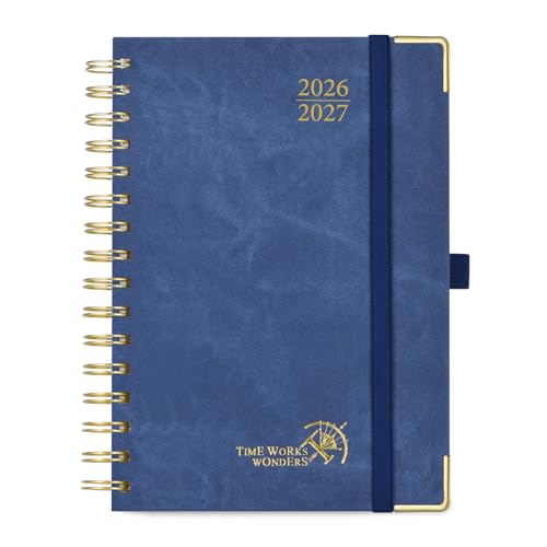 POPRUN Lehrerkalender 2026 2027 A5 auf Deutsch - Lehrerplaner für die Unterrichtsvorbereitung mit Monatliches Register. Schulplaner mit PU-Leder Hardcover