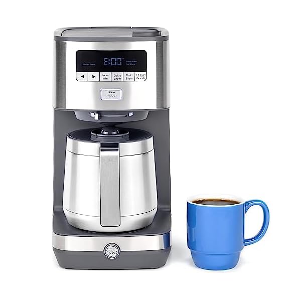 GE-Drip-Coffee-Maker-With-Timer-10-Cup-Thermal-Carafe-Coffee-Pot-Keeps-Coffee-Warm-for-2-Hours-Adjustable-Brew-Strength-Wide-Shower-Head-for-Maximum-Flavor-Kitchen-Essentials-Stainless-Steel GE-Drip-Coffee-Maker-With-Timer-10-Cup-Thermal-Carafe-Coffee-Pot-Keeps-Coffee-Warm-for-2-Hours-Adjustable-Brew-Strength-Wide-Shower-Head-for-Maximum-Flavor-Kitchen-Essentials-Stainless-Steel