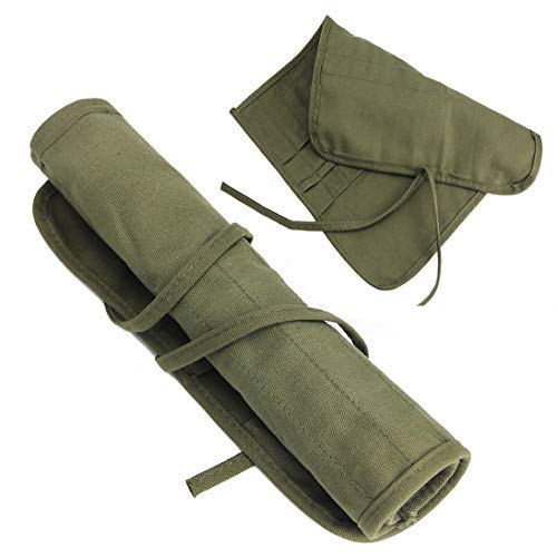 iwobi - Bolsa de lápiz de lona para acuarelas, pintura al óleo, pinceles, rodillos (rayos no incluidos)