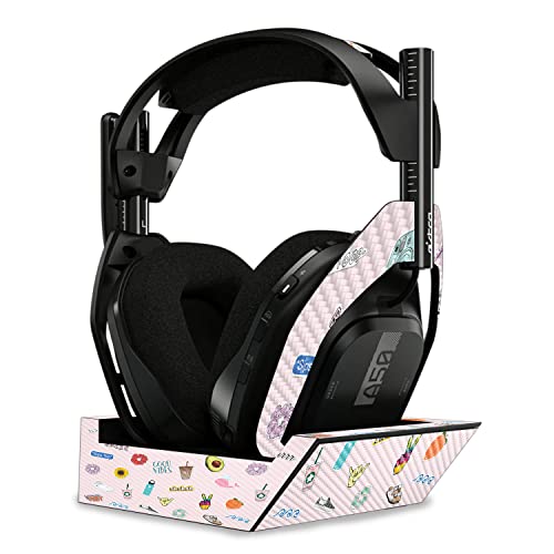 Image of MightySkins Carbon Fiber Skin Compatible with Astro A50 Wireless Headphones + Base Station (Gen 4) - VSCO1 | Protective, Durable Textured Carbon Fiber Finish | Easy to Apply | Made in The USA