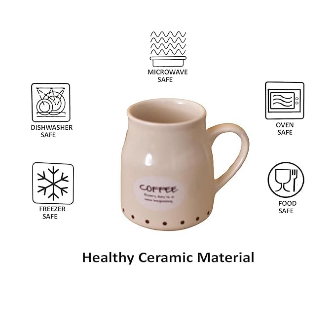 Image of Ceramic Multicolor Can Shape Tea Cup & Coffee Set,Microwave Safe Tea Cups for Home,Office and Everyday use for Cold & Hot Beverages Pack of 6
