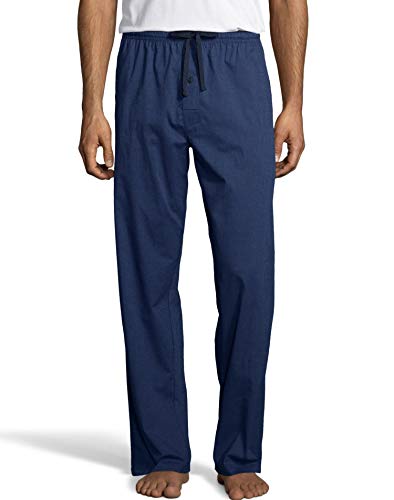 Hanes Mens Woven Stretch Plaid Pant (02000S) -Denim -4XL