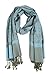 PASKMLNA Paisley Jacquard Pashmina Shawl Wrap Scarf Stole (018-70 Olive light blue)