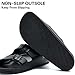 Temi Mens Slides Adjustable Slip on Sandals,Summer Beach Pool Shower EVA Sandals for Men,Double Buckle Lightweight Waterproof Comfy Bathroom Flat House Slippers for Men Size