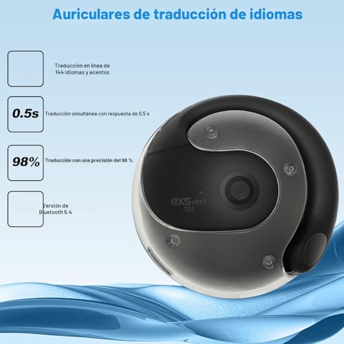 Audífonos traductores inteligentes Bluetooth 5.4 con clip para viajes 2