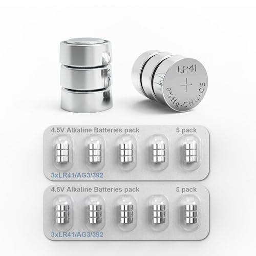 SUZEYAR 3 pilas de botón de 1,5 V 3LR41 pilas de botón, baterías de repuesto de 4,5 V para vista de orificio, juguetes, linterna LED de llavero, repuesto para 3 pilas AG3, 3 x 392, 3 pilas LR41