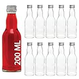 Durchmesser 5,5 cm 10 leere Glasflaschen mit Schraubverschluss 200 ml Kropf Saftflaschen Likörflaschen 200 ml Schnapsflaschen Essigflaschen Ölflaschen 0,2 liter mit Verschluss kleine Flasche zum selbst Abfüllen Essig/Öl Flaschen Nr 250ML von slkfactory