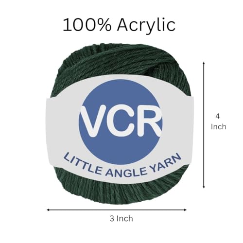 Image of VCR 4 Ply Olive Little Angle Yarn, 25 Grams, 92 Meters Length, 100% Acrylic Soft Baby Knitting Yarn for Crochet, Newborn Sweaters, Soft Baby Socks, Mittens and Leggings, Pack of 1