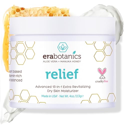Image of Era Organics Eczema, Psoriasis & Dermatitis Moisturizer Cream - Advanced 13-in-1 Non-Greasy Face or Body Lotion for Dry, Itchy Skin with Aloe Vera, Manuka Honey and More 4oz