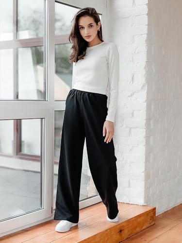Image of dockstreet Loose fit Open Bottom Joggers /Loose fit, Trouser stylelowers /Cute Style, Relaxed Casual Lounge Pants for Women
