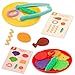 Battat Education – Play Food Set – Sorting Toy Food – Toddler Pretend Play Set – Fine Motor Food Toy – Learning Kitchen Toys - 3 Years + – Stir & Sort Food Court (102 Pcs)