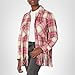 [BLANKNYC] Womens Luxury Clothing Oversized Snap Front Plaid Shirt, Comfortable & Casual Jacket Shacket, Woodstock, Large