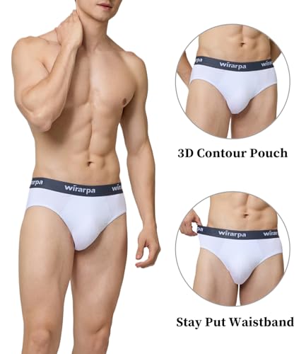wirarpa Men's Underwear Modal No Fly Briefs Silky Comfortable Underpants 4 Pack2