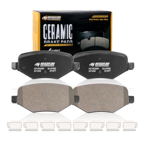 Image of Ceramic Rear Brake Pads Compatible with Select Ford Flex /Taurus /Edge /Explorer /Police Interceptor Utility;For 2011-2015 Lincoln MKX;2009-2012, 2016 Lincoln MKS;2010-2019 Lincoln MKT(D1377)